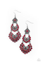 Load image into Gallery viewer, Paparazzi All For The GLAM - Red Earring
