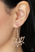 Load image into Gallery viewer, Paparazzi Lotus Ponds - Rose Gold Earrings
