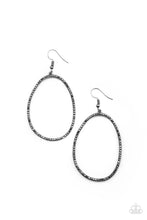 Load image into Gallery viewer, Paparazzi OVAL-ruled! - Black Earrings
