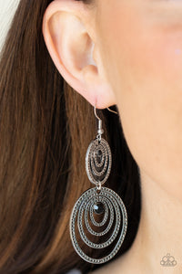 Paparazzi Cosmic Twirl - Black Earring