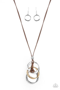 Paparazzi Harmonious Hardware - Brown Necklace