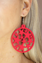 Load image into Gallery viewer, Paparazzi Cosmic Paradise - Red Earrings
