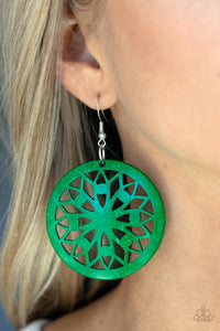 Paparazzi Ocean Canopy - Green Earring