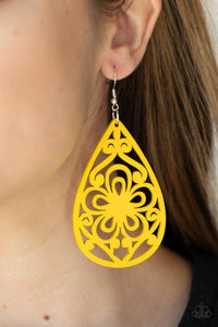 Paparazzi Marine Eden - Yellow Earrings