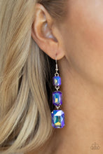 Load image into Gallery viewer, Paparazzi Cosmic Red Carpet - Blue Earring
