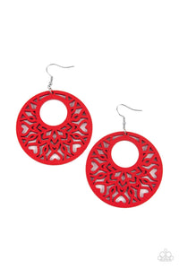 Paparazzi Tropical Reef - Red Earring