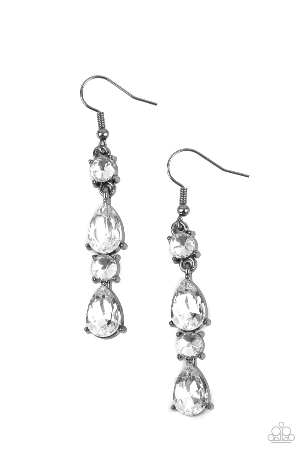 Paparazzi Raise Your Glass to Glamorous - Black Earring