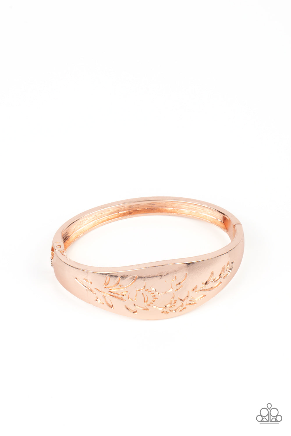 Paparazzi Fond of Florals - Rose Gold Bracelet