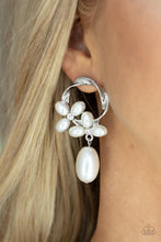 Load image into Gallery viewer, Paparazzi Elegant Expo - White Earrings
