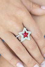 Load image into Gallery viewer, Paparazzi One Nation Under Sparkle - Red Ring
