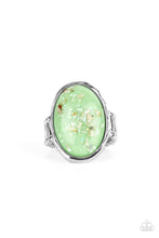 Load image into Gallery viewer, Paparazzi Glittery With Envy - Green Ring
