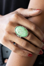 Load image into Gallery viewer, Paparazzi Glittery With Envy - Green Ring
