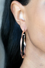 Load image into Gallery viewer, Paparazzi Radiantly Warped - Rose Gold Earring
