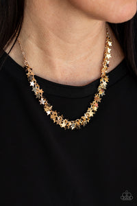 Paparazzi Starry Anthem - Gold Necklace
