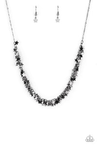 Paparazzi Starry Anthem - Black Necklace