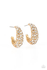 Paparazzi Glamorously Glimmering - Gold Earrings
