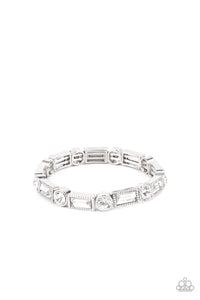 Paparazzi Classic Couture - White Bracelet