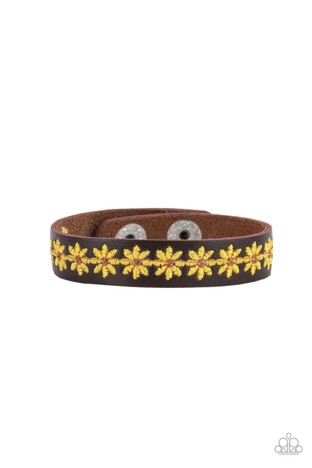Paparazzi Wildflower Wayfarer - Yellow Bracelet