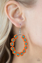 Load image into Gallery viewer, Paparazzi Festively Flower Child - Orange Earrings
