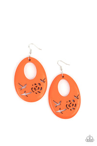 Paparazzi Home TWEET Home - Orange Earrings