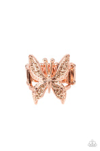 Load image into Gallery viewer, Paparazzi Blinged Out Butterfly - Copper Ring
