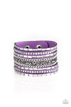 Load image into Gallery viewer, Paparazzi Rhinestone Rumble - Purple Bracelet
