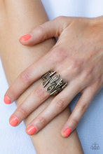 Load image into Gallery viewer, Paparazzi Juxtaposed Jewels - Brass Ring
