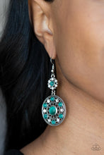 Load image into Gallery viewer, Paparazzi Party at My PALACE - Green Earrings
