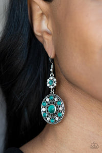 Paparazzi Party at My PALACE - Green Earrings