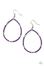 Load image into Gallery viewer, Paparazzi Keep Up The Good BEADWORK - Purple Earring
