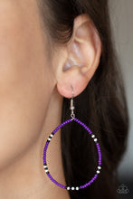 Load image into Gallery viewer, Paparazzi Keep Up The Good BEADWORK - Purple Earring
