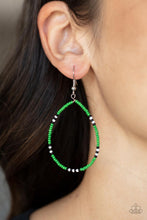 Load image into Gallery viewer, Paparazzi Keep Up The Good BEADWORK - Green Earring
