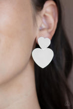 Load image into Gallery viewer, Paparazzi Heart-Racing Refinement - Silver Earrings
