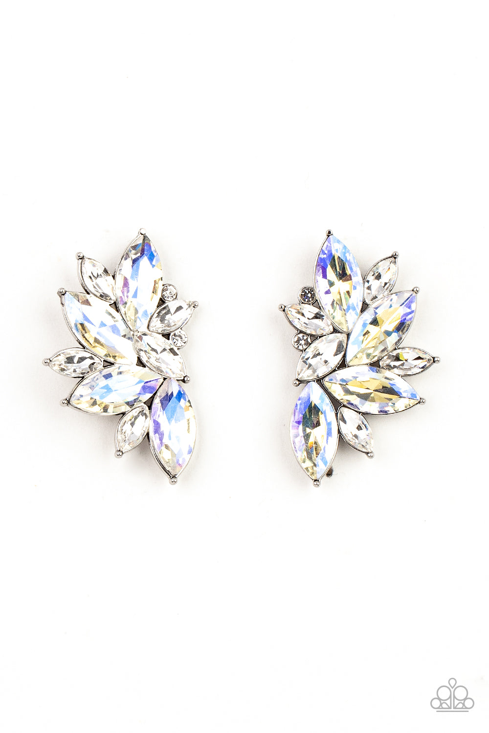Paparazzi Instant Iridescence - White Earrings