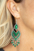 Load image into Gallery viewer, Paparazzi Dearly Debonair - Green Earring
