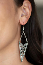 Load image into Gallery viewer, Paparazzi Sharp-Dressed Drama - Silver Earrings
