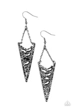 Load image into Gallery viewer, Paparazzi Sharp-Dressed Drama - Black Earring
