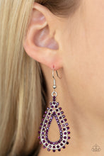 Load image into Gallery viewer, Paparazzi The Works - Purple Earring
