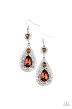 Load image into Gallery viewer, Paparazzi Posh Pageantry - Brown Earring
