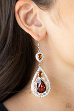 Load image into Gallery viewer, Paparazzi Posh Pageantry - Brown Earring
