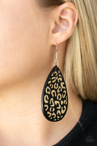 Paparazzi Suburban Jungle - Black Earring