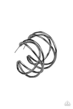 Load image into Gallery viewer, Paparazzi City Contour - Black Earring
