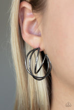 Load image into Gallery viewer, Paparazzi City Contour - Black Earring
