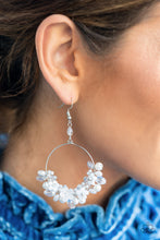 Load image into Gallery viewer, Paparazzi Floating Gardens - White Earring

