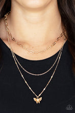 Load image into Gallery viewer, Paparazzi Bountiful Butterflies - Gold Necklace
