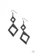 Load image into Gallery viewer, Paparazzi Deco Decoupage - Black Earrings
