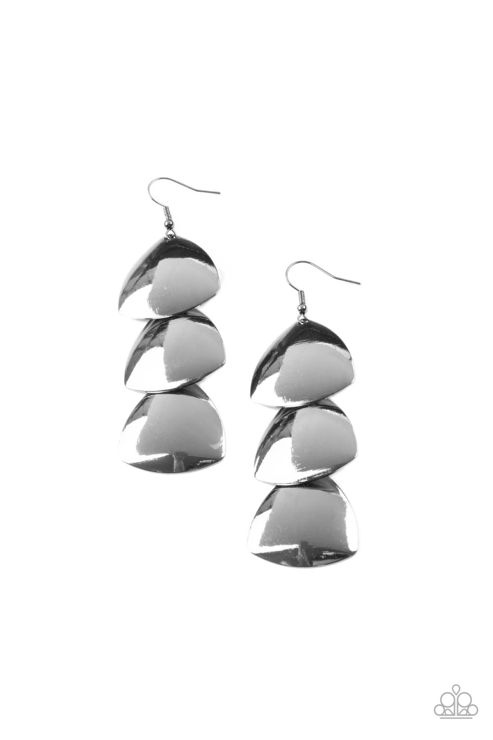 Paparazzi Modishly Metallic - Black Earrings