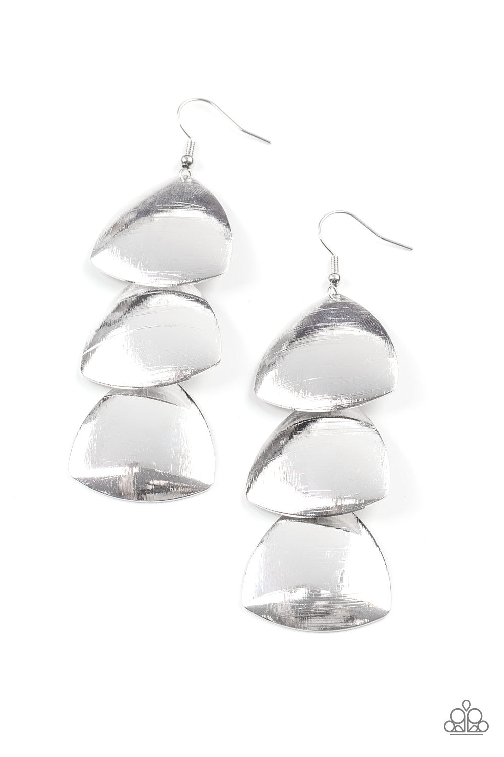 Paparazzi Modishly Metallic - Silver Earrings