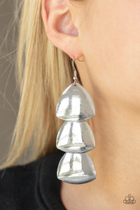 Paparazzi Modishly Metallic - Silver Earrings