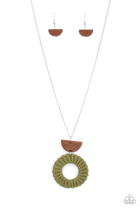 Paparazzi Homespun Stylist - Green Necklace